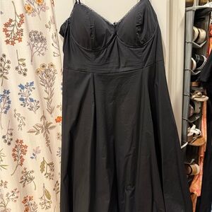 Days Corset Poplin Midi Dress - Fashion Nova Black Corset Midi Dress